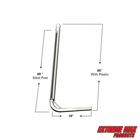 Extreme Max Extreme Max 3005.2178 Post Trailer Guide-On - 65", Zinc-Plated Uprights with Zinc-Plated Hardware 3005.2178